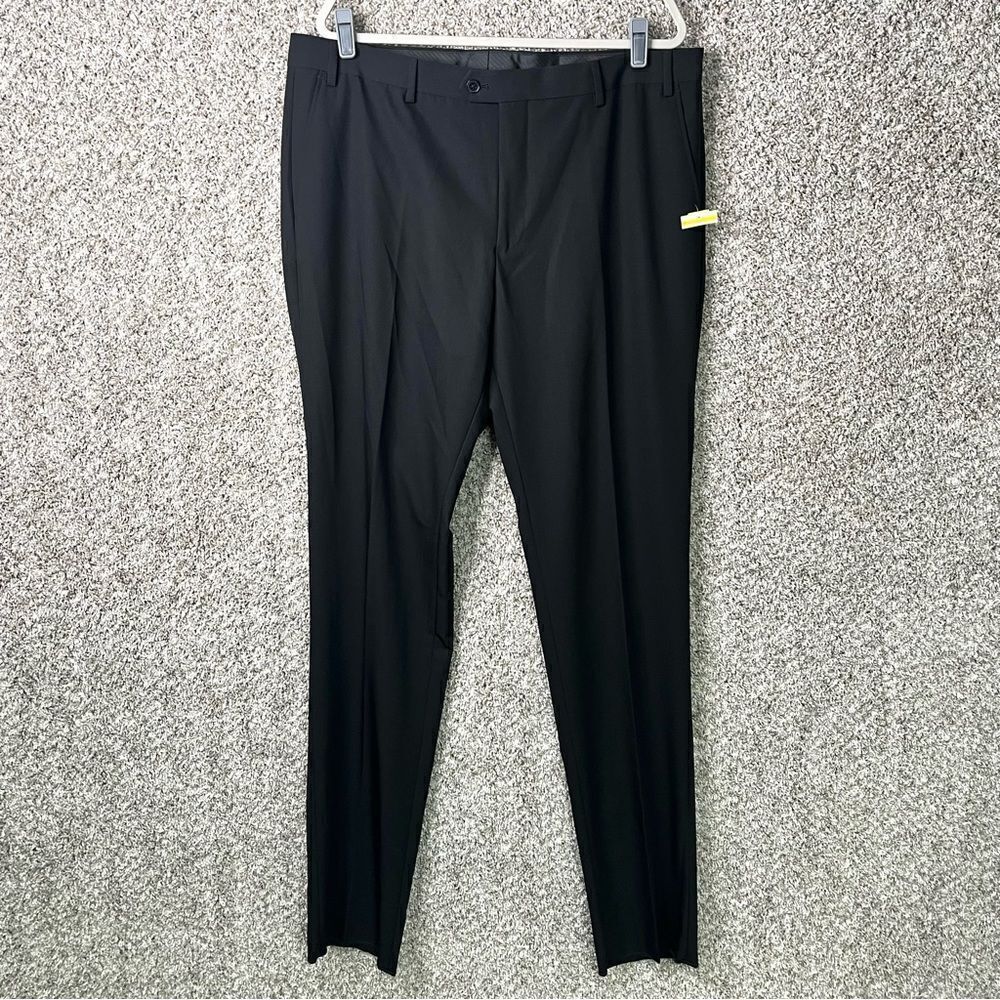 The Savile Row Company Dress Pants Men's‎ 40" x 39" (unhemmed) Strand Black New